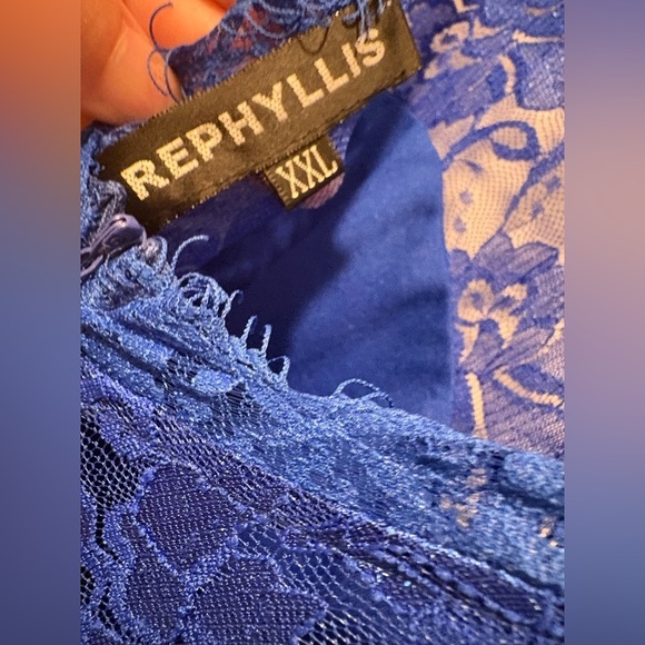 Chic Royal Blue Lace Maxi Dress - Picture 7 of 7